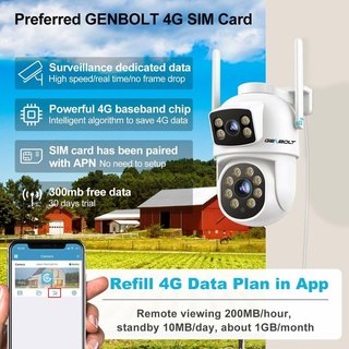 Cámara vigilancia 4G doble lente PTZ PoE NUEVA