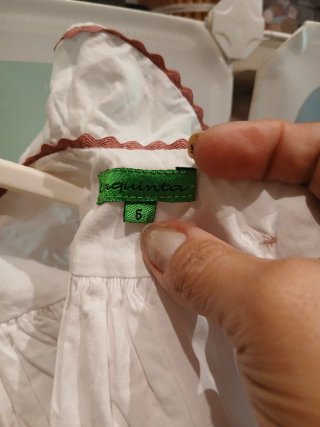 Vestido rosa infantil bordado ,ropa de marca 35 eu