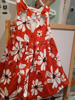 Vestido rosa infantil bordado ,ropa de marca 35 eu