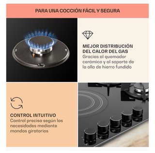 Placa Cocina Combi Gas y Vitrocerámica. A estrenar
