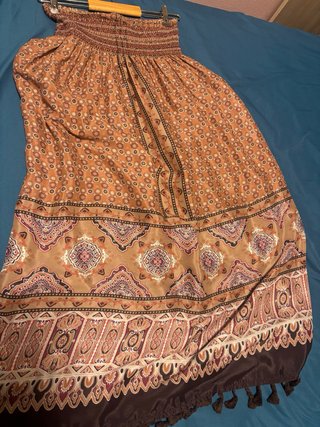 Falda Massimo Dutti S Seda Estampada