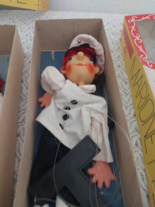 3 Marionetas Antiguas Sin Uso en su caja