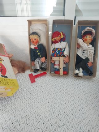 3 Marionetas Antiguas Sin Uso en su caja