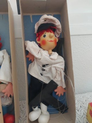 3 Marionetas Antiguas Sin Uso en su caja
