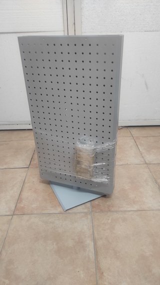 Expositor metálico gris