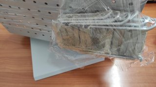 Expositor metálico gris