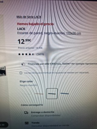 4 Estanterías Flotantes Ikea Lack Negras