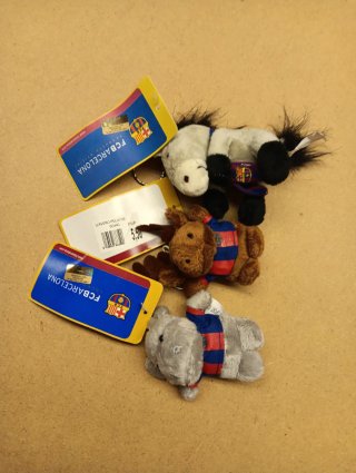 Llaveros FC Barcelona Peluche