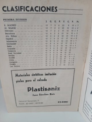 3 Folletos Fútbol Elche C.F. Temporada 1975-76