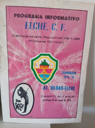 3 Folletos Fútbol Elche C.F. Temporada 1975-76