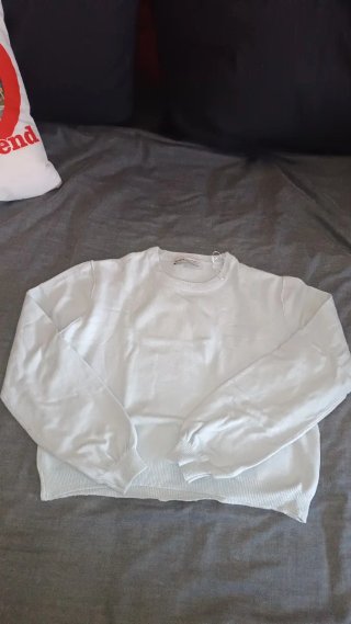 Jersey blanco azulado manga larga
