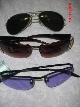 3 gafas de sol de metal x 5€ o 18 gafas x 10€