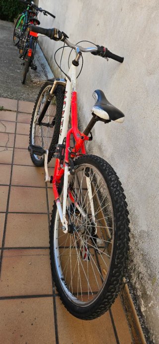 Bicicleta Monty Roja y Blanca