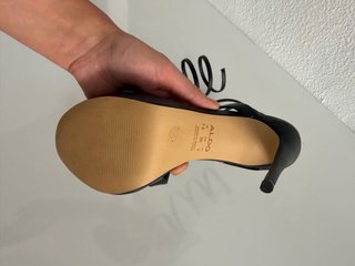 Sandalias Aldo Talla 38 Negro Usadas 1 Vez