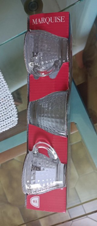 6 Tazzine Marquise Vetro Trasparente