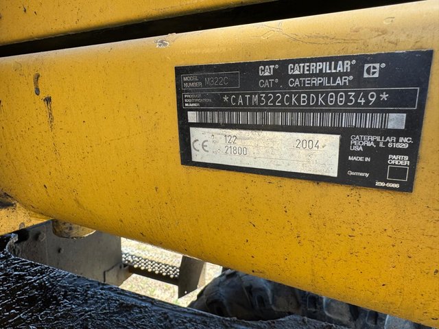 Excavadora Caterpillar 322C Ruedas