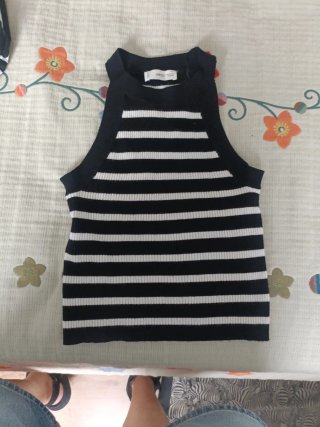 Lote 4 Tops Verano Rayas Mango y Zara T.11-12