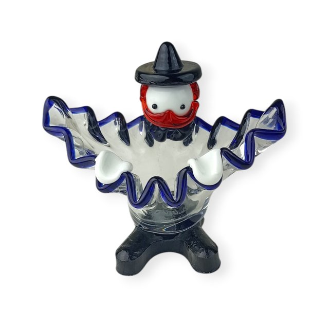 Cenicero figura payaso cristal de Murano
