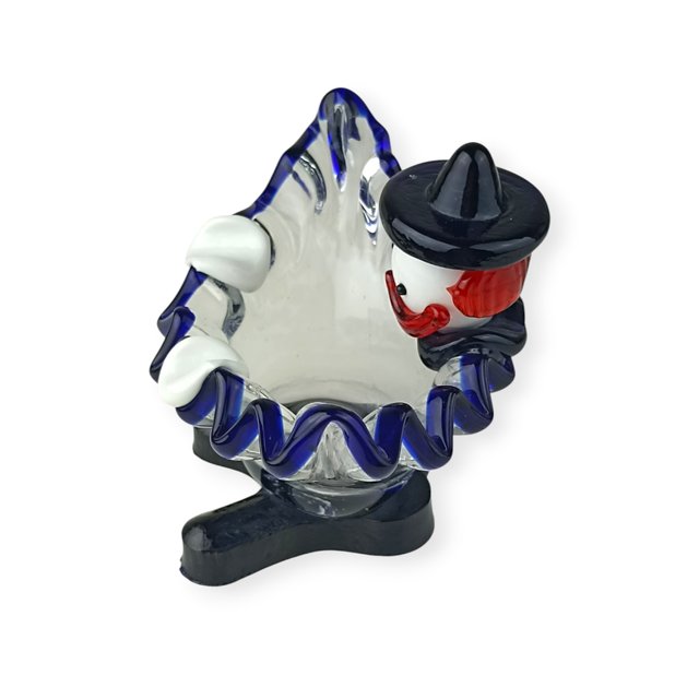 Cenicero figura payaso cristal de Murano