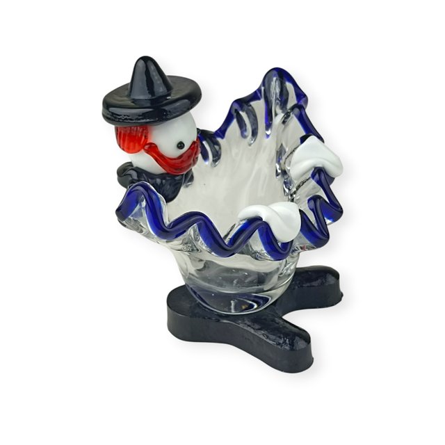 Cenicero figura payaso cristal de Murano