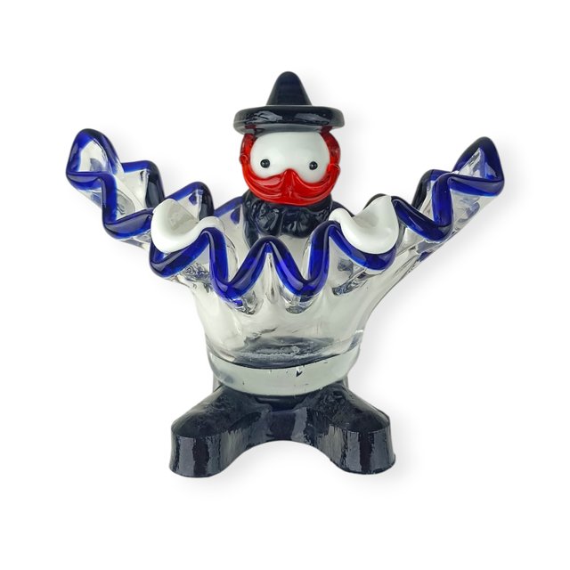 Cenicero figura payaso cristal de Murano