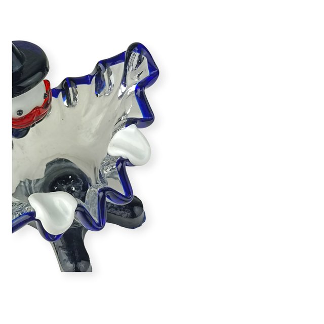 Cenicero figura payaso cristal de Murano