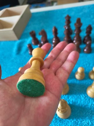 Piezas de ajedrez de madera de boj.Staunton 6.