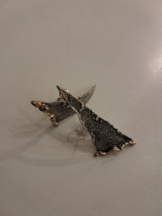 Pendientes plata con toques de oro