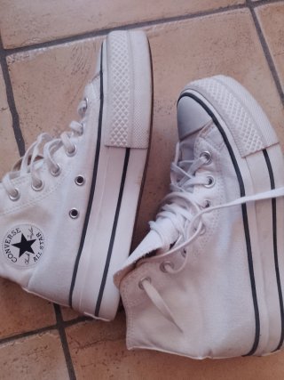 Converse All Star Lift Platform Alte Bianche