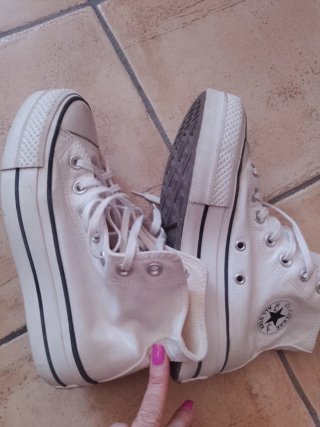 Converse All Star Lift Platform Alte Bianche