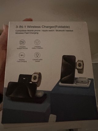 Cargador Inalámbrico 3 en 1 Plegable