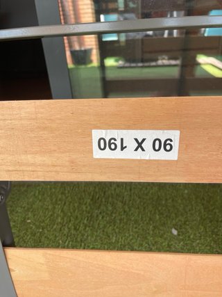 Somier 1.90x90 Madera y Metal