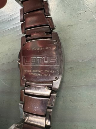 Reloj Lotus Acero Inoxidable Negro
