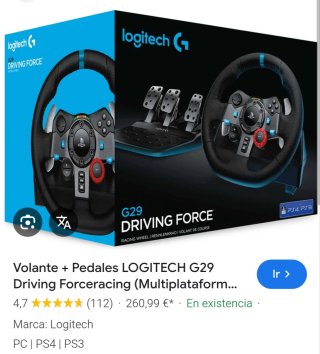 Volante y Pedales Logitech G29 PS4/PS3