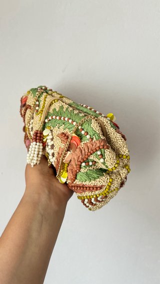 Bolso Zara estampado abalorios