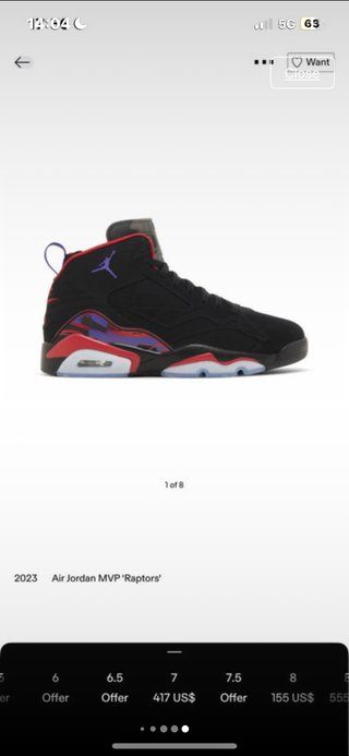 Air Jordan MVP Negro Rojo