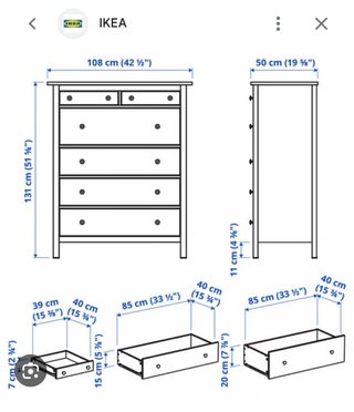 Cómoda azul de madera Ikea
