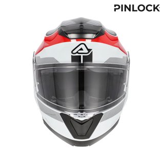 CASCO MODULAR ACERBIS BLANCO ROJO SEREL
