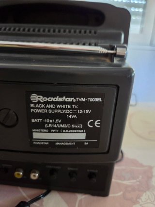 Mini TV Roadstar TVM-7003 7 B/N VINTAGE con caja