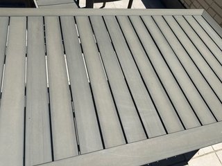 Mesa exterior terraza gris metal