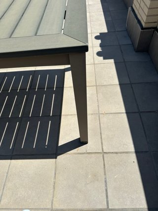 Mesa exterior terraza gris metal