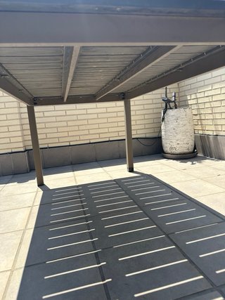 Mesa exterior terraza gris metal