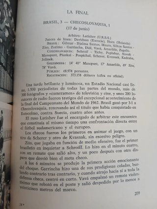 Libro. Mudial de Fútbol CHILE 1962.Vergara