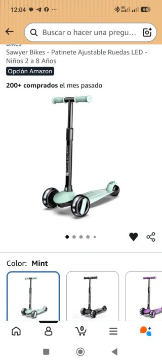 Patinete Sawyer 3 ruedas ajustable