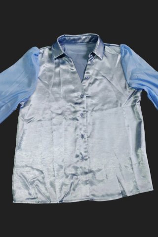 Camicia azzurra elegante maniche lunghe