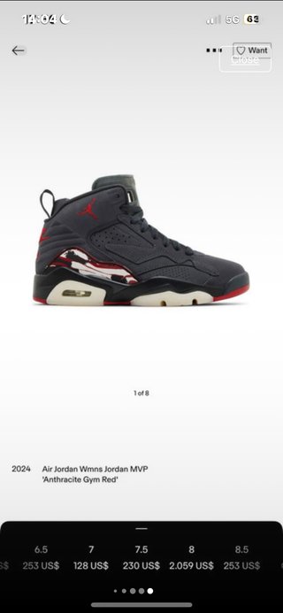 Air Jordan MVP Gris/Rojo