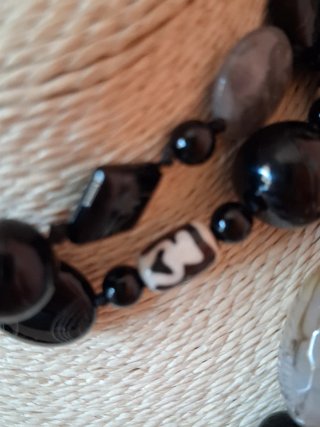 Collana donna pietre nere e multicolor