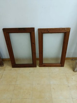 Ventanas de madera antiguas (2 unidades)
