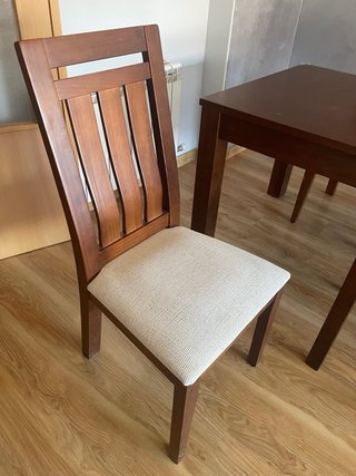 Mesa madera maciza + 6 sillas