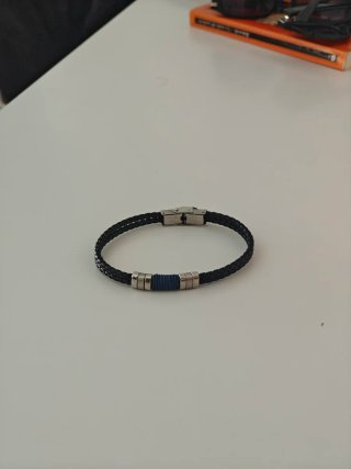 Pulsera Viceroy Cuero Azul y Plata